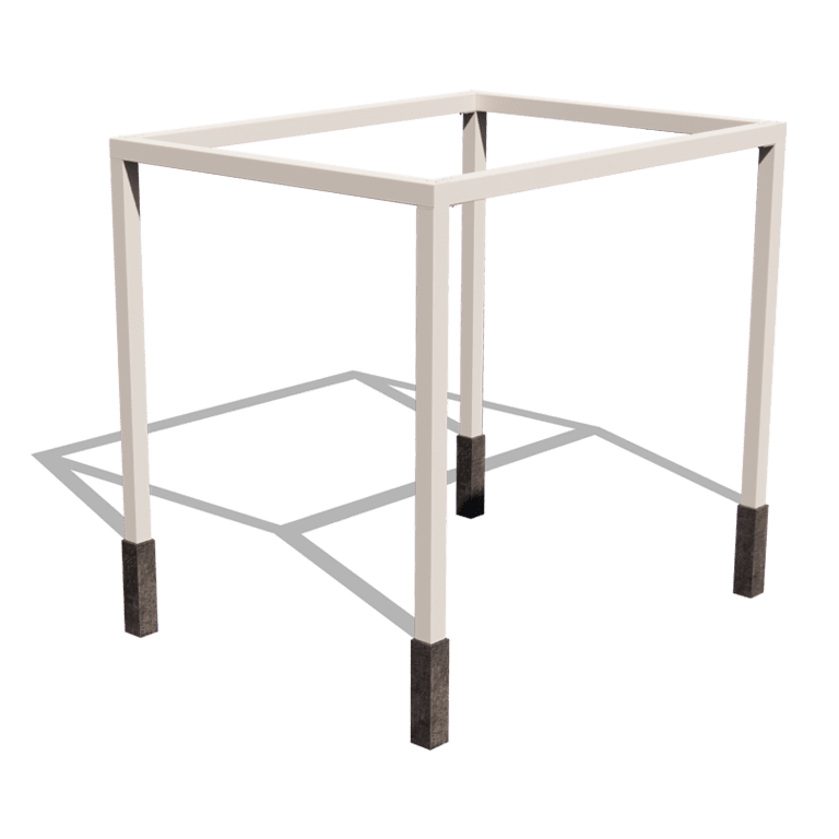 Porszórt acél pergola beállítás négyzet 324 x 250 cm