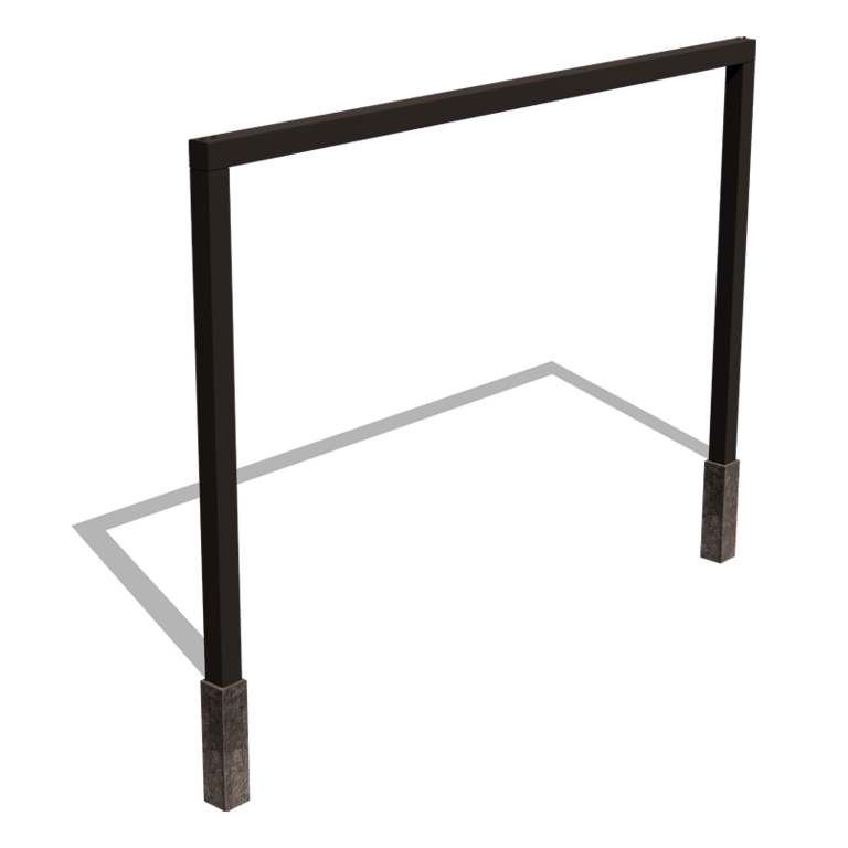 Porszórt acél pergola egyenes 400 cm