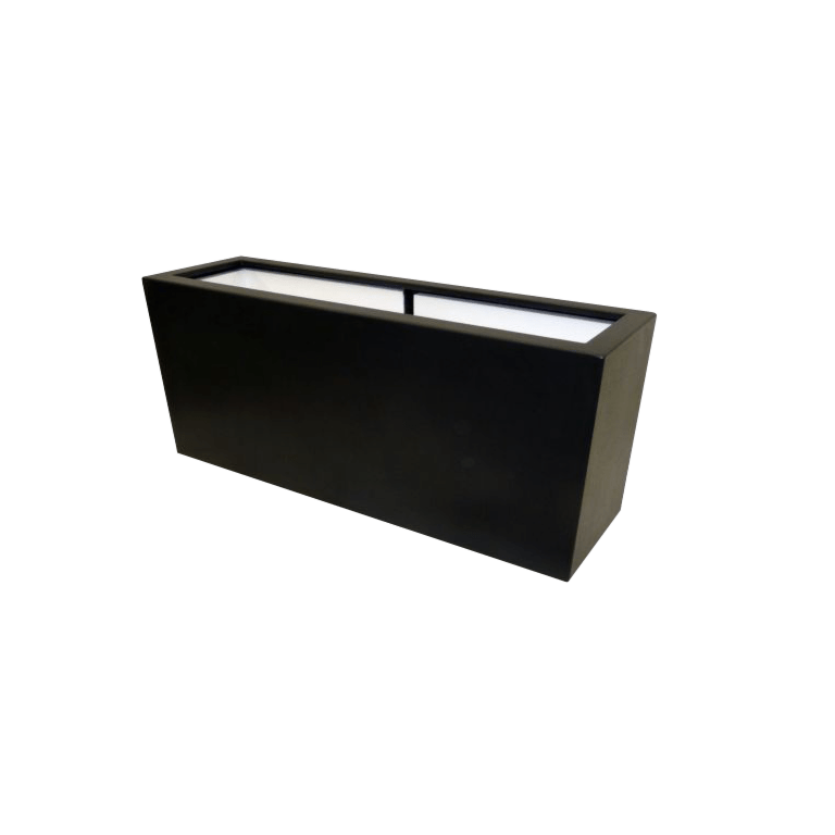 Üvegszálas virágláda - Téglalap alakú - 120 x 30 x 50 cm - Alátéttel