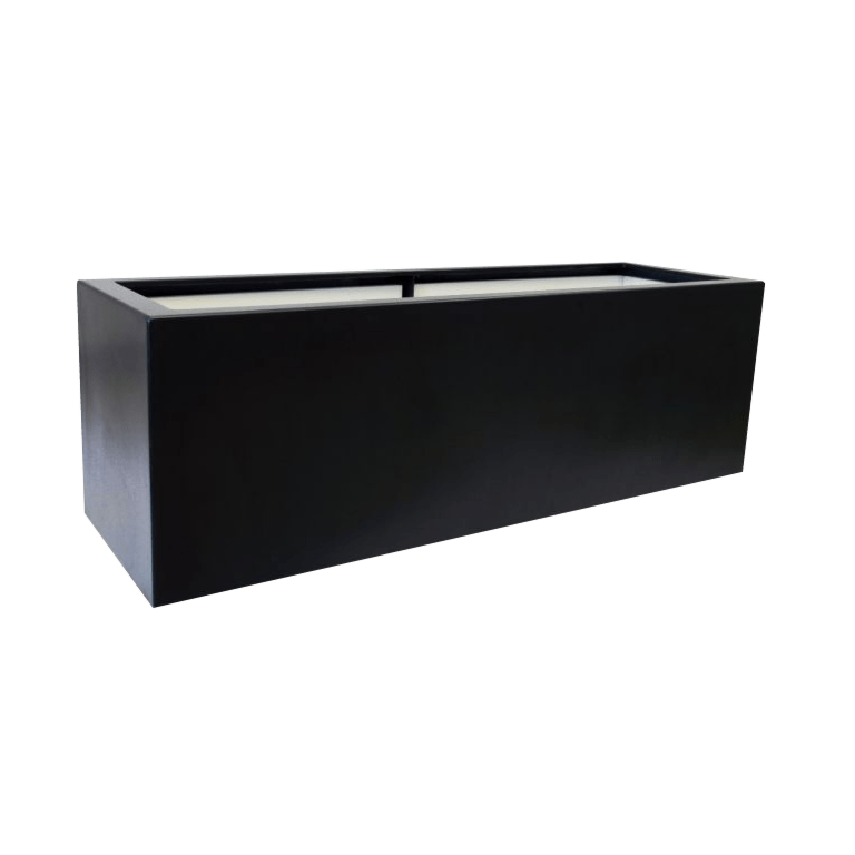 Üvegszálas virágláda - Téglalap alakú - 120 x 40 x 80 cm - Alátéttel