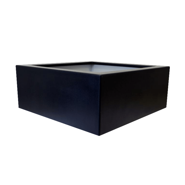 Üvegszálas virágláda - Négyzet - 100 x 100 x 40 cm - Alátéttel