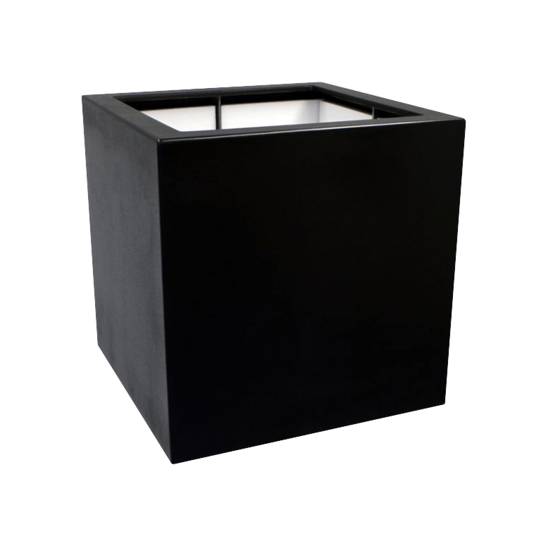Üvegszálas virágláda - Négyzet - 80 x 80 x 80 cm - Alátéttel