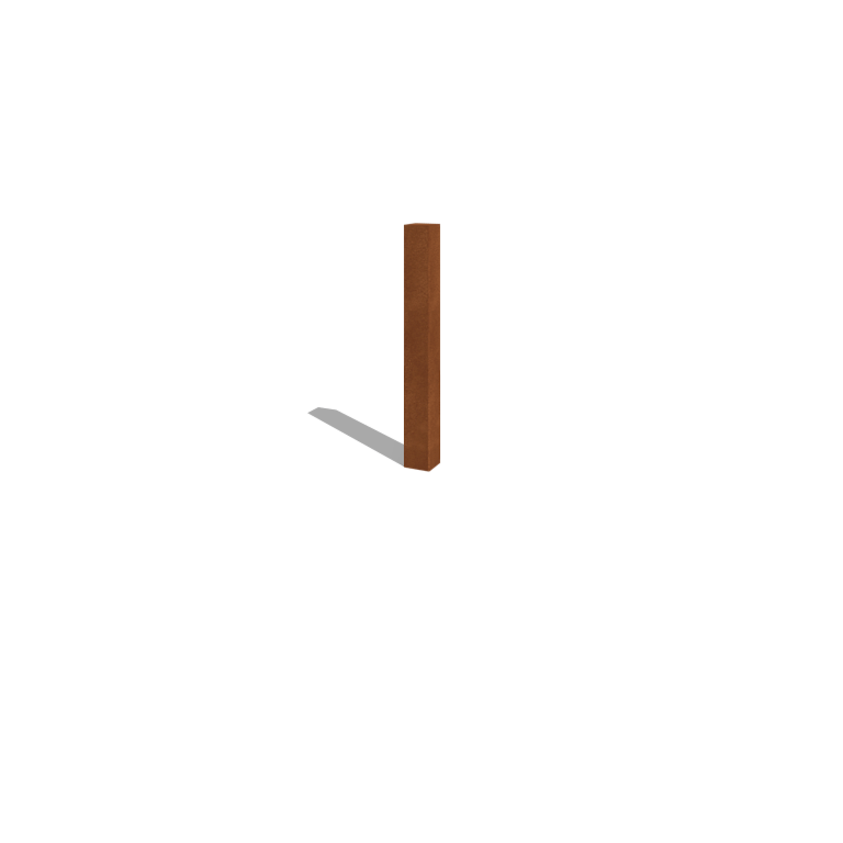 Kerítésoszlop corten acél 100 cm