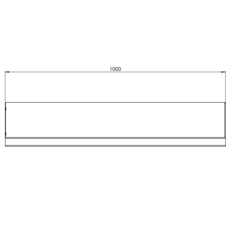 Porszórt acél támfal egyenes 100 cm (magasság 30 cm)