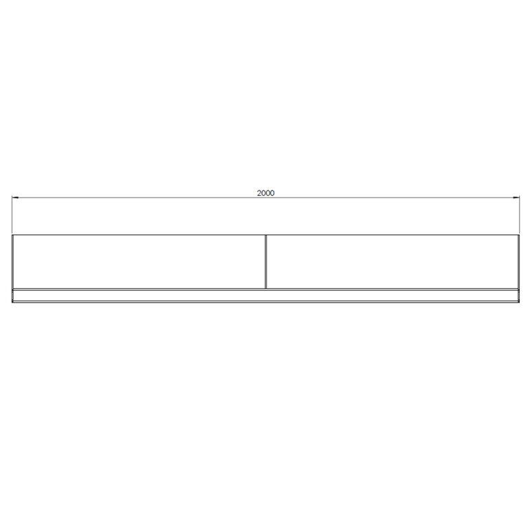 Corten acél támfal egyenes 200 cm (magasság 30 cm)