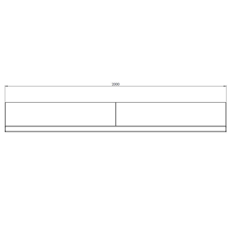 Corten acél támfal egyenes 200 cm (magasság 50 cm)