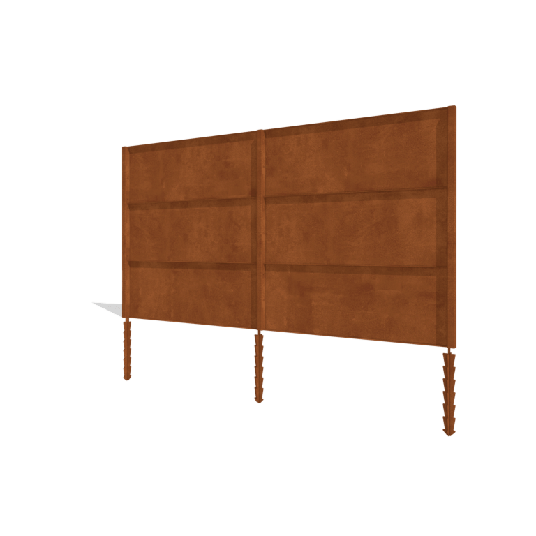 Corten acél kerti kerítés H3 teljes készlet 378 cm