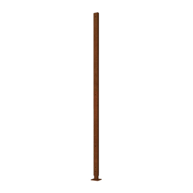Corten acél állvány egyenes lapos alap 190 x 6 x 3 cm-es méretben