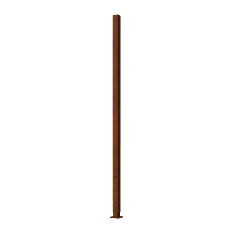 Corten acél állvány lapos alap 190 x 6 x 6 cm-es sarok
