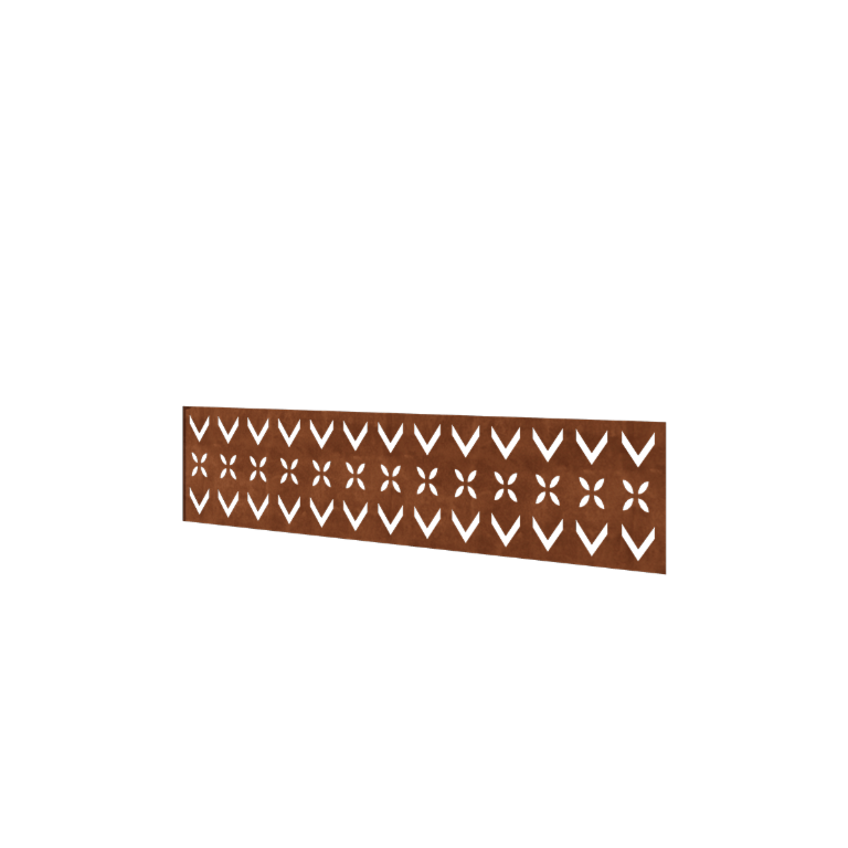 Corten acél kerti kerítés H panelhez V 180 x 47,5 cm