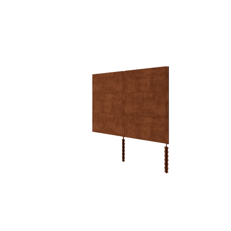 Corten acél kerti kerítés H3 készlet 252 cm