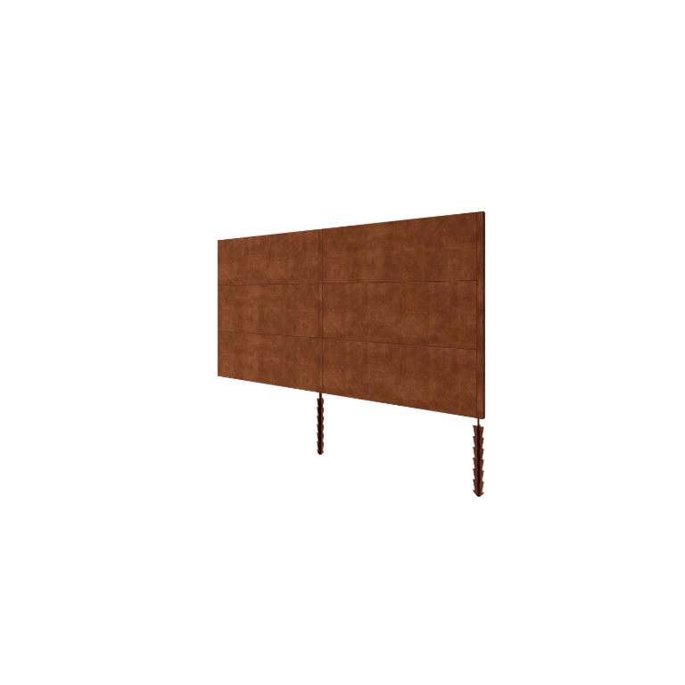 Corten acél kerti kerítés H3 készlet 372 cm