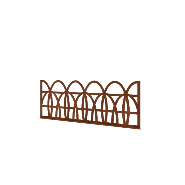 Corten acél díszkerítés T - Panel - 149 x 3 x 60 cm