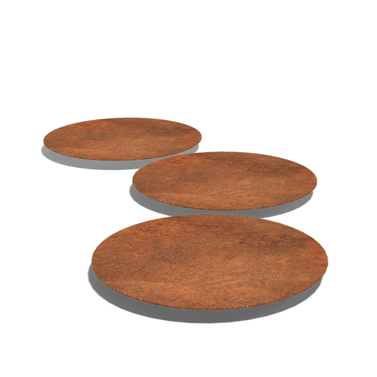Corten acél lépőkő Kerek 50