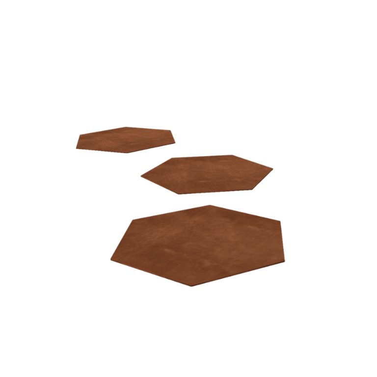 Corten acél lépőkő - Hatszög - 50 x 43 cm