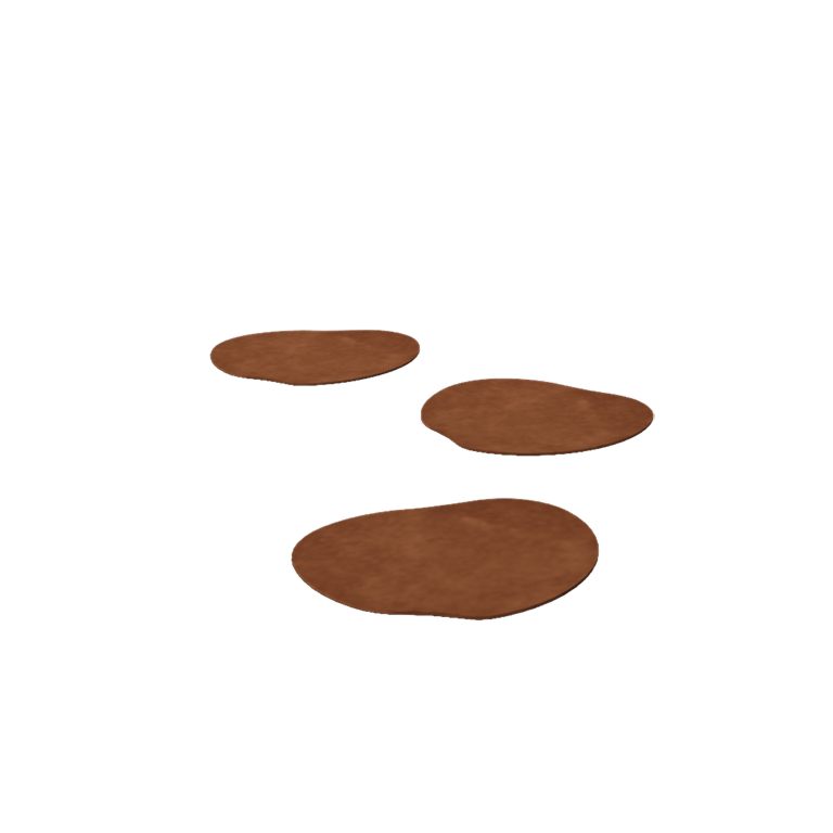 Corten acél lépőkő Organikus 30 x 30 cm