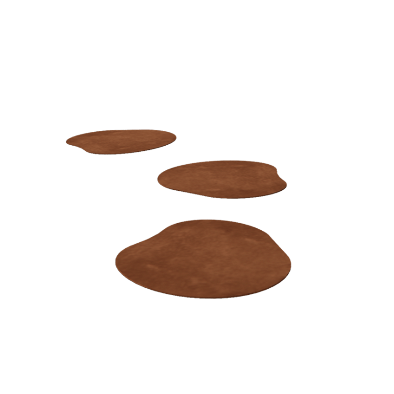 Corten acél lépőkő Organikus 40 x 40 cm
