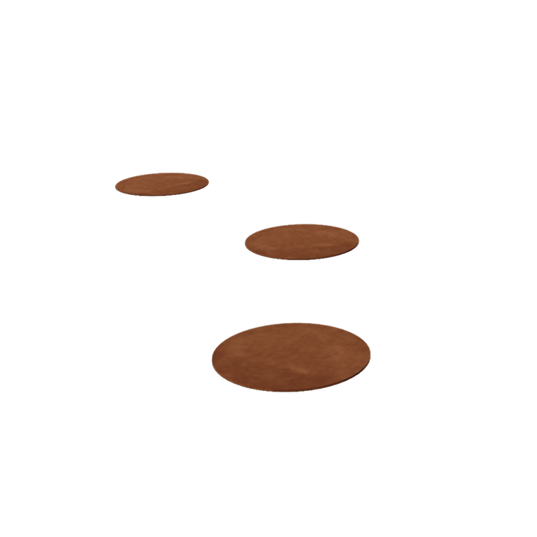 Corten acél lépőkő - Kerek - 25 cm