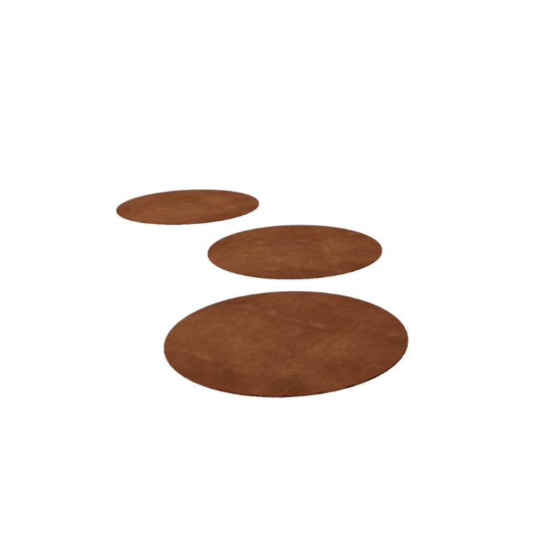 Corten acél lépőkő Kerek 50