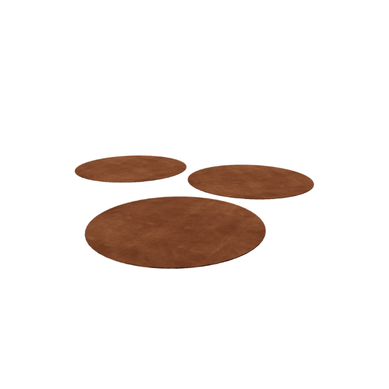 Corten acél lépőkő Kerek 75