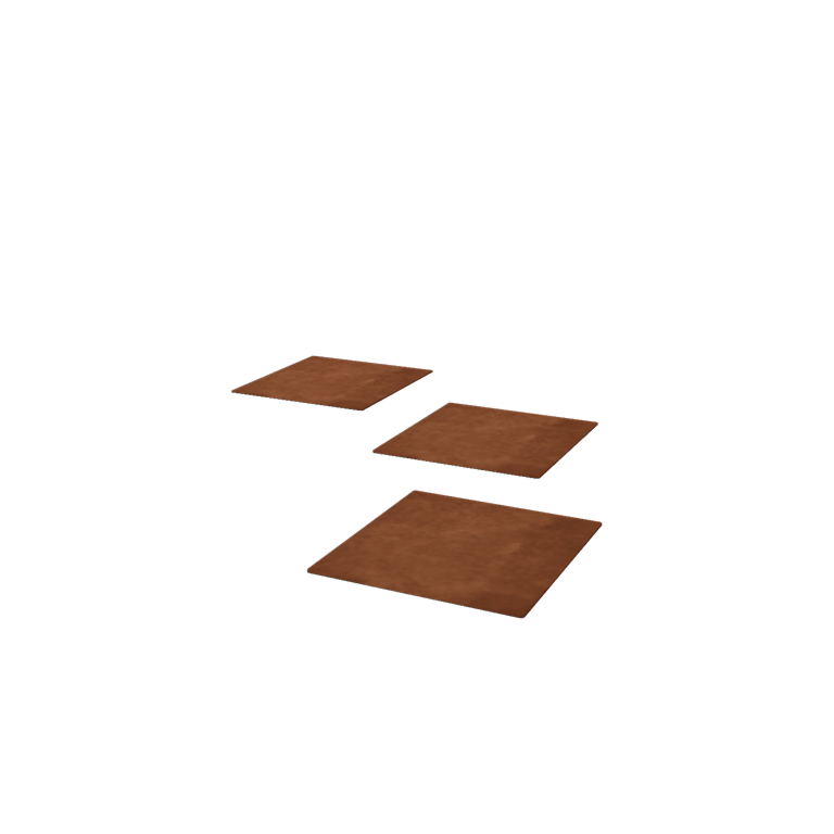 Corten acél lépőkő - Négyzet - 30 x 30 cm
