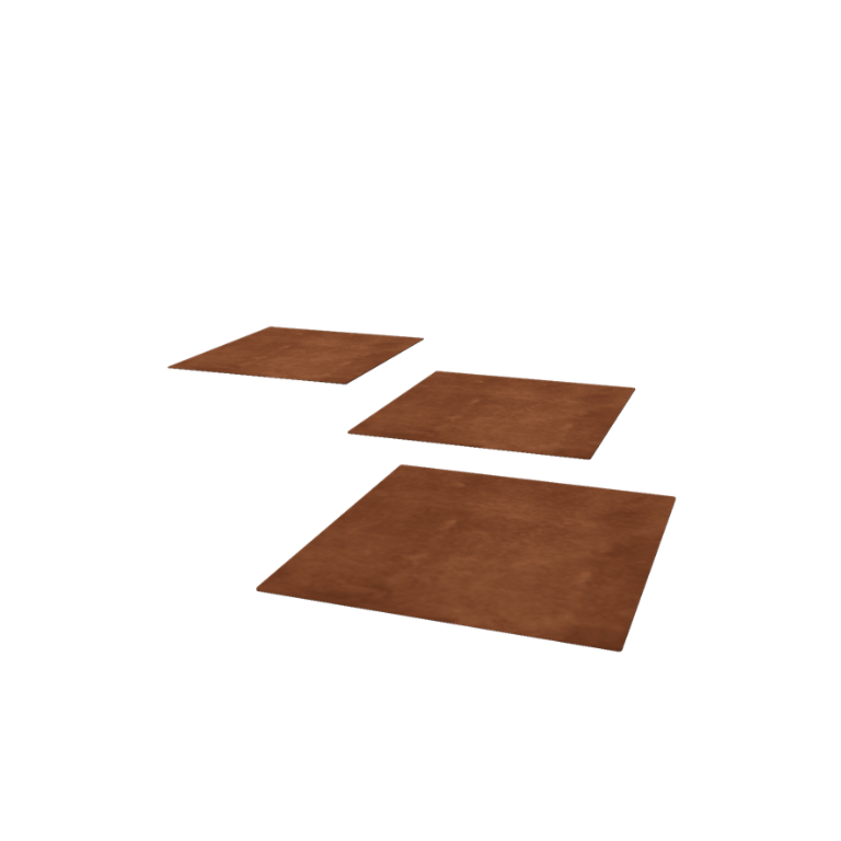 Corten acél lépőkő - Négyzet - 50 x 50 cm
