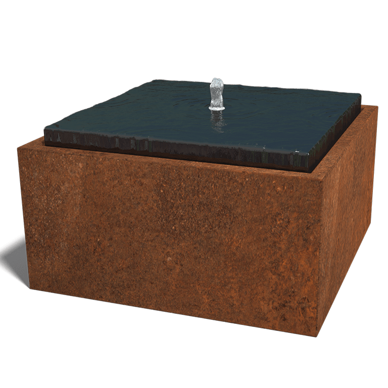 Corten acél vízi dísz 80 x 80 x 40 cm