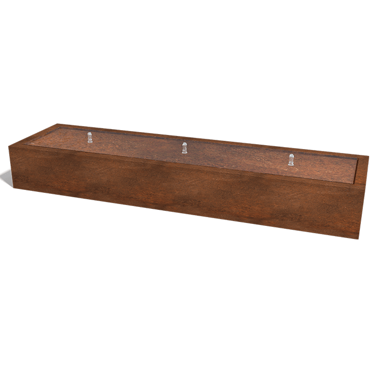 Corten acél szökőkút 300 x 80 x 40 cm