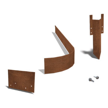 Corten acél szegély zúzott FLEX 13 cm teljes készlet 15 méterenként