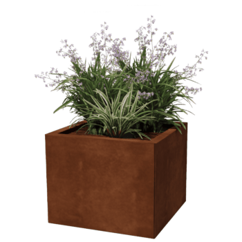 Corten acél virágláda Miami 50 x 50 cm