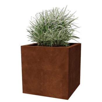 Corten acél hegesztett virágláda Montana 60 x 60 x 60 cm