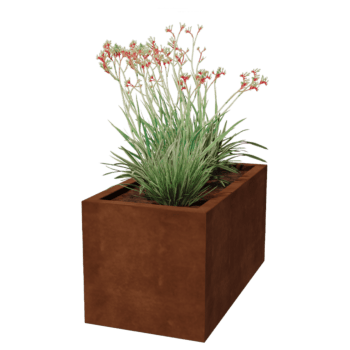 Corten acél hegesztett virágláda Montana 100 x 50 x 50 cm