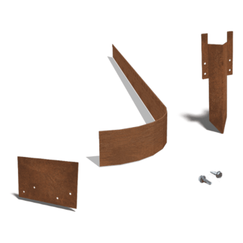 Corten acél szegély zúzott FLEX 13 cm komplett készlet 24 méterenként
