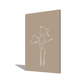 Porszórt acél panel tulipán szimmetrikus 120 x 6 x 190 cm