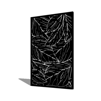 Porszórt acél panel levelek 120 x 6 x 190 cm