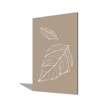 Porszórt acél panel nagy hulló levelek 120 x 6 x 190 cm