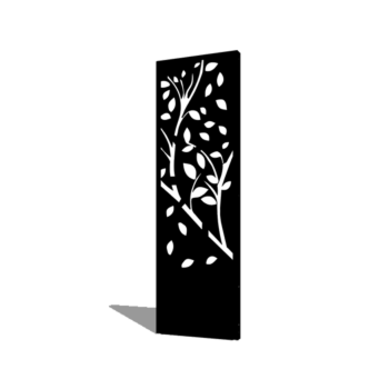 Porszórt acél panel fa 4. rész 60 x 6 x 190 cm
