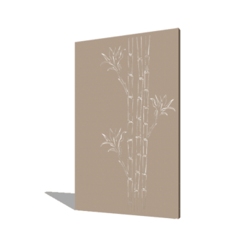 Porszórt acél panel bambusz 120 x 6 x 190 cm