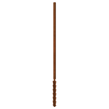 Corten acél állvány egyenes földelőcsap 190 x 6 x 3 cm-es méretben