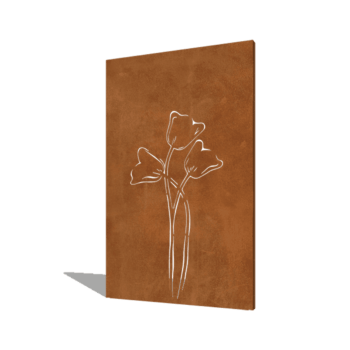 Corten acél panel tulipán szimmetrikus 120 x 6 x 190 cm