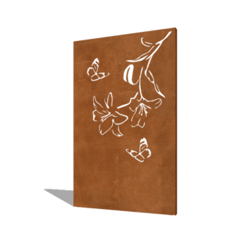Corten acél panel liliom 120 x 6 x 190 cm