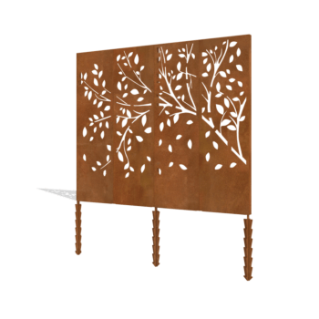 Corten acél panel fa komplett készlet 240 x 6 x 190 cm