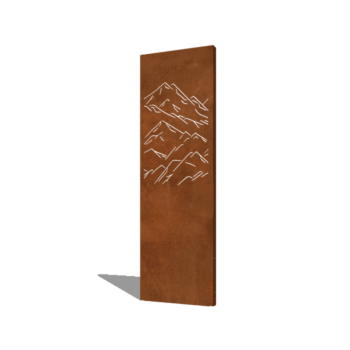 Corten acél panel hegyek összetétel 1 60 x 6 x 190 cm