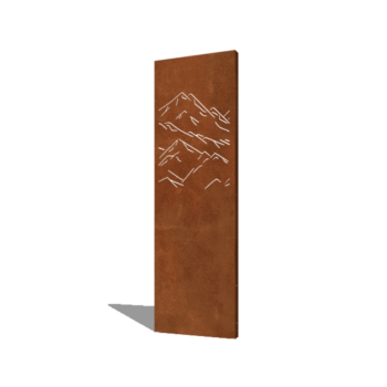 Corten acél panel hegyek összetétel 3 60 x 6 x 190 cm