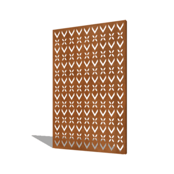Corten acél panel tetőminta összetétel 1 120 x 6 x 190 cm