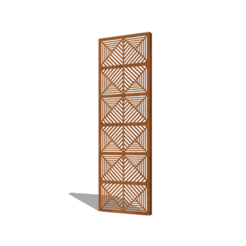Corten acél panel vonalak összetétel 1 60 x 6 x 190 cm