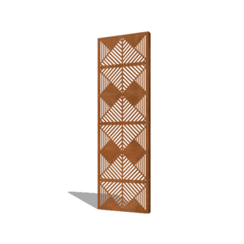 Corten acél panel vonalak összetétel 3 60 x 6 x 190 cm
