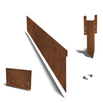 Corten acél szegély zúzott 13 cm teljes készlet 15 méterenként
