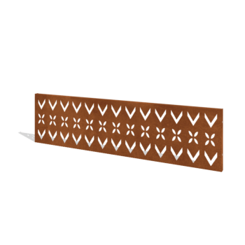 Corten acél kerti kerítés H panelhez V 180 x 47,5 cm