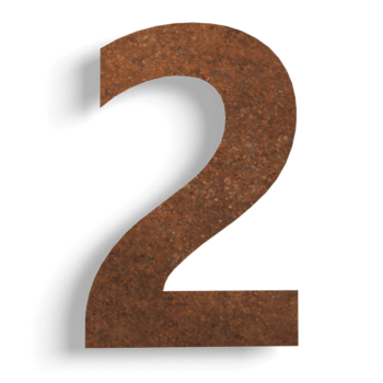 Corten acél házszám 2 - 15 cm